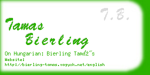 tamas bierling business card